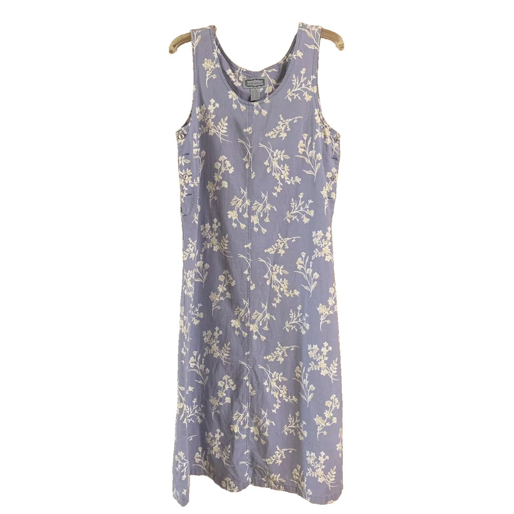 Jane Ashley Dress Sz 6 Light Blue Floral Design